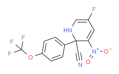 5-Fluoro-2-Cyano-3-nitro-2-(4-(trifluoromethoxy)phenyl)pyridine