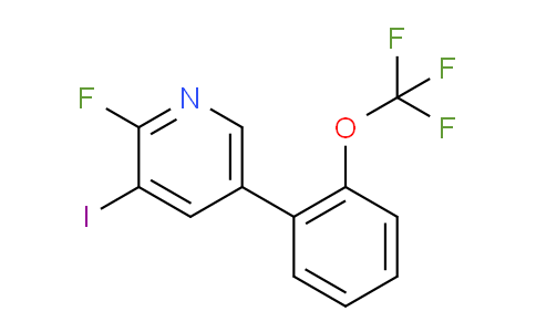 2-Fluoro-3-iodo-5-(2-(trifluoromethoxy)phenyl)pyridine