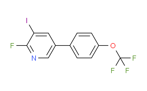 2-Fluoro-3-iodo-5-(4-(trifluoromethoxy)phenyl)pyridine