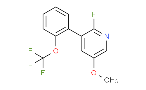 AM79646 | 1261557-87-2 | 2-Fluoro-5-methoxy-3-(2-(trifluoromethoxy)phenyl)pyridine
