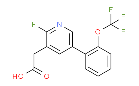 2-Fluoro-5-(2-(trifluoromethoxy)phenyl)pyridine-3-acetic acid