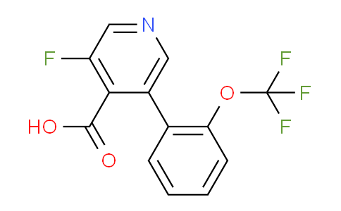 3-Fluoro-5-(2-(trifluoromethoxy)phenyl)isonicotinic acid