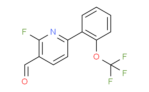 2-Fluoro-6-(2-(trifluoromethoxy)phenyl)nicotinaldehyde