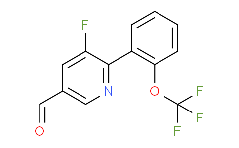 5-Fluoro-6-(2-(trifluoromethoxy)phenyl)nicotinaldehyde