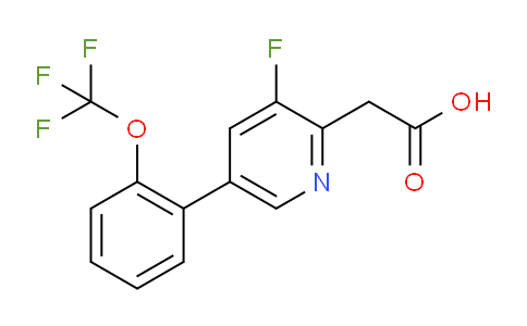 3-Fluoro-5-(2-(trifluoromethoxy)phenyl)pyridine-2-acetic acid