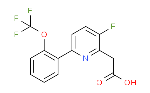 3-Fluoro-6-(2-(trifluoromethoxy)phenyl)pyridine-2-acetic acid