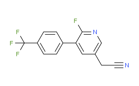 2-Fluoro-3-(4-(trifluoromethyl)phenyl)pyridine-5-acetonitrile