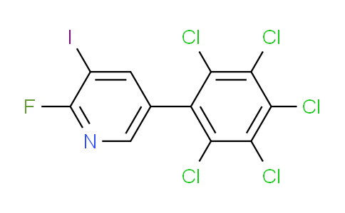 2-Fluoro-3-iodo-5-(perchlorophenyl)pyridine