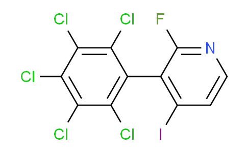 2-Fluoro-4-iodo-3-(perchlorophenyl)pyridine