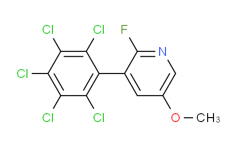 2-Fluoro-5-methoxy-3-(perchlorophenyl)pyridine