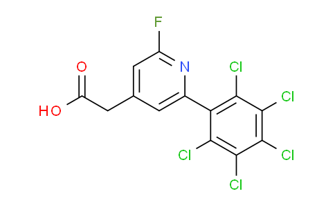 2-Fluoro-6-(perchlorophenyl)pyridine-4-acetic acid