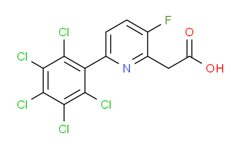 3-Fluoro-6-(perchlorophenyl)pyridine-2-acetic acid