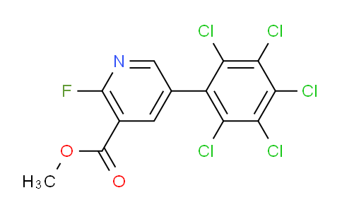 Methyl 2-fluoro-5-(perchlorophenyl)nicotinate