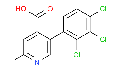 2-Fluoro-5-(2,3,4-trichlorophenyl)isonicotinic acid
