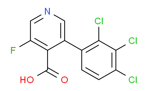 3-Fluoro-5-(2,3,4-trichlorophenyl)isonicotinic acid
