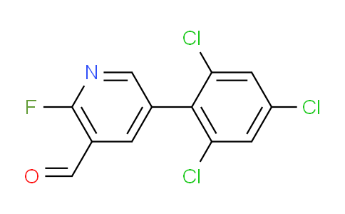 2-Fluoro-5-(2,4,6-trichlorophenyl)nicotinaldehyde