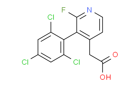 2-Fluoro-3-(2,4,6-trichlorophenyl)pyridine-4-acetic acid