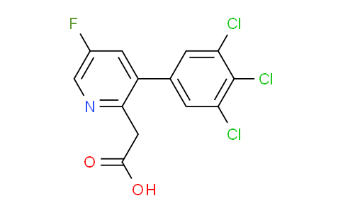 5-Fluoro-3-(3,4,5-trichlorophenyl)pyridine-2-acetic acid
