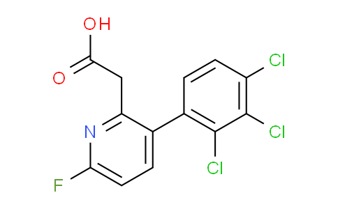 6-Fluoro-3-(2,3,4-trichlorophenyl)pyridine-2-acetic acid
