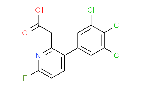 6-Fluoro-3-(3,4,5-trichlorophenyl)pyridine-2-acetic acid