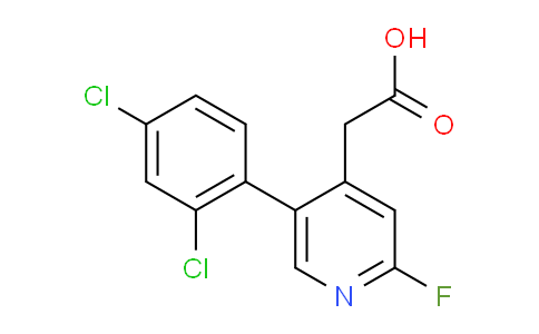 5-(2,4-Dichlorophenyl)-2-fluoropyridine-4-acetic acid