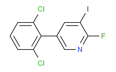 5-(2,6-Dichlorophenyl)-2-fluoro-3-iodopyridine