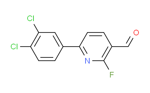 6-(3,4-Dichlorophenyl)-2-fluoronicotinaldehyde
