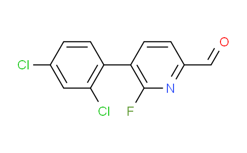 5-(2,4-Dichlorophenyl)-6-fluoropicolinaldehyde