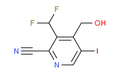 2-Cyano-3-(difluoromethyl)-5-iodopyridine-4-methanol