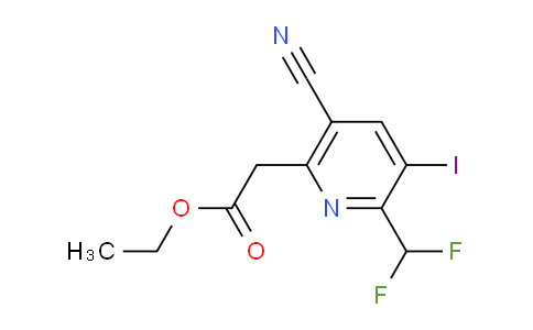 AM83493 | 1804727-07-8 | Ethyl 5-cyano-2-(difluoromethyl)-3-iodopyridine-6-acetate