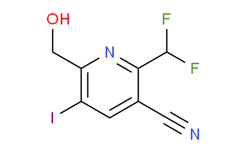 3-Cyano-2-(difluoromethyl)-5-iodopyridine-6-methanol
