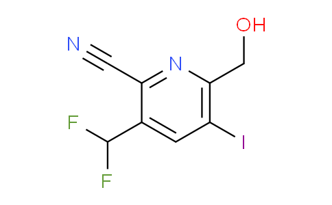 2-Cyano-3-(difluoromethyl)-5-iodopyridine-6-methanol
