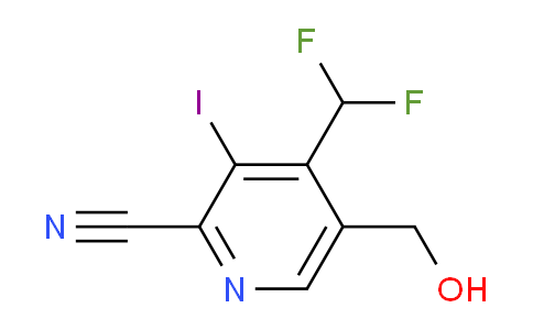 2-Cyano-4-(difluoromethyl)-3-iodopyridine-5-methanol