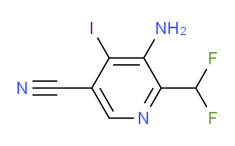 3-Amino-5-cyano-2-(difluoromethyl)-4-iodopyridine