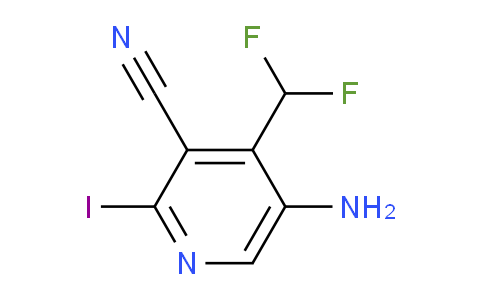 5-Amino-3-cyano-4-(difluoromethyl)-2-iodopyridine