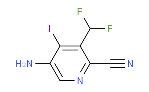 5-Amino-2-cyano-3-(difluoromethyl)-4-iodopyridine
