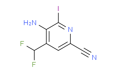 3-Amino-6-cyano-4-(difluoromethyl)-2-iodopyridine