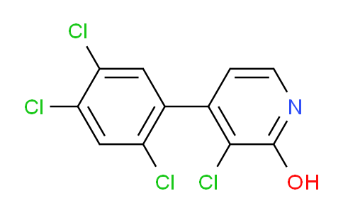 3-Chloro-2-hydroxy-4-(2,4,5-trichlorophenyl)pyridine