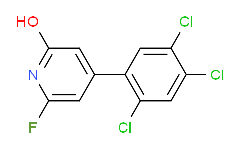 6-Fluoro-2-hydroxy-4-(2,4,5-trichlorophenyl)pyridine
