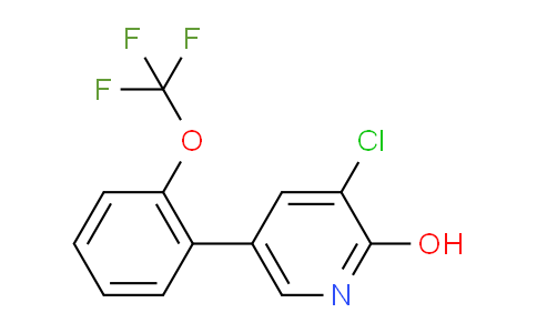 3-Chloro-2-hydroxy-5-(2-(trifluoromethoxy)phenyl)pyridine
