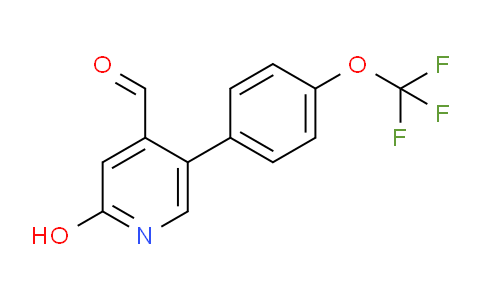2-Hydroxy-5-(4-(trifluoromethoxy)phenyl)isonicotinaldehyde