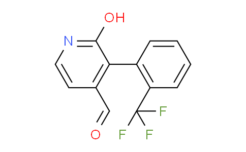 2-Hydroxy-3-(2-(trifluoromethyl)phenyl)isonicotinaldehyde