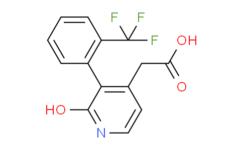 2-Hydroxy-3-(2-(trifluoromethyl)phenyl)pyridine-4-acetic acid