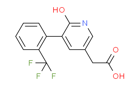 2-Hydroxy-3-(2-(trifluoromethyl)phenyl)pyridine-5-acetic acid