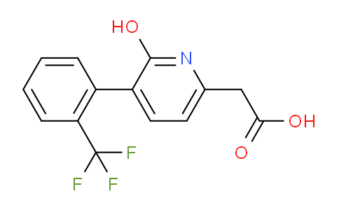 2-Hydroxy-3-(2-(trifluoromethyl)phenyl)pyridine-6-acetic acid