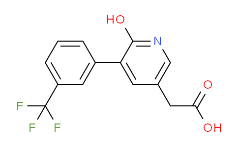2-Hydroxy-3-(3-(trifluoromethyl)phenyl)pyridine-5-acetic acid