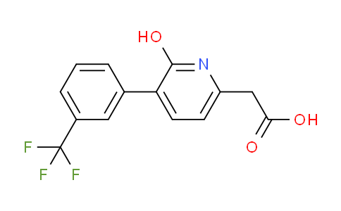2-Hydroxy-3-(3-(trifluoromethyl)phenyl)pyridine-6-acetic acid