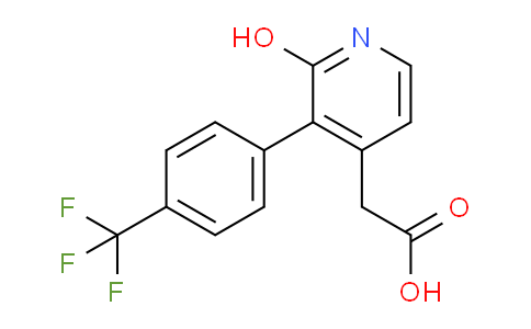 2-Hydroxy-3-(4-(trifluoromethyl)phenyl)pyridine-4-acetic acid