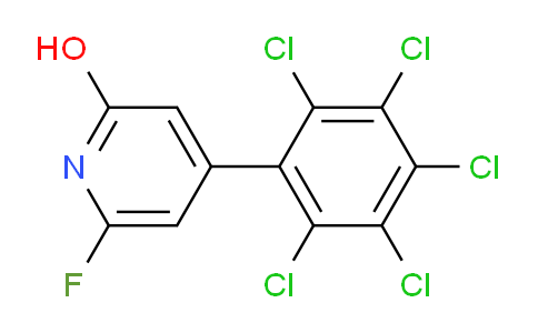 6-Fluoro-2-hydroxy-4-(perchlorophenyl)pyridine