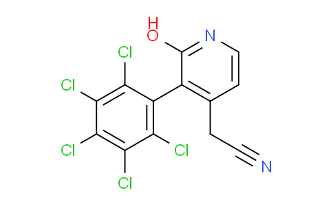 2-Hydroxy-3-(perchlorophenyl)pyridine-4-acetonitrile